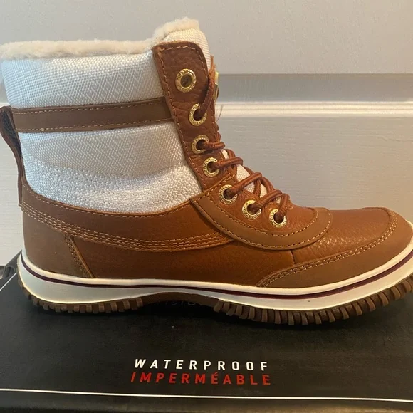 Snow Slide Brown and White Winter Boots size 8 - Picture 3 of 8